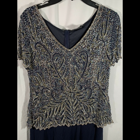 NEW Pisarro Nights Embellished Beaded Mock Gown 12 - Picture 6 of 12